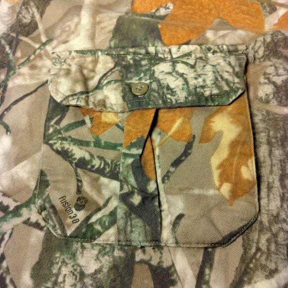 Outfitters Ridge Tree Camo Shirt Men XL Button Down Long Sleeve Twill Camouflage - Picture 16 of 16
